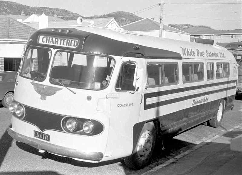 Ansair Flxible White Bus Service 3