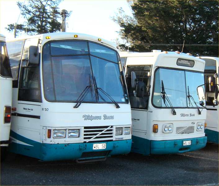 Waipawa Volvo B10M #50 and 60